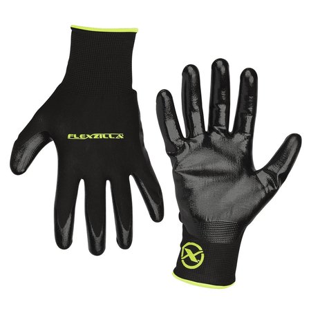 LEGACY Flexzilla? Nitrile Dip Gloves, Black, XL GC100XL